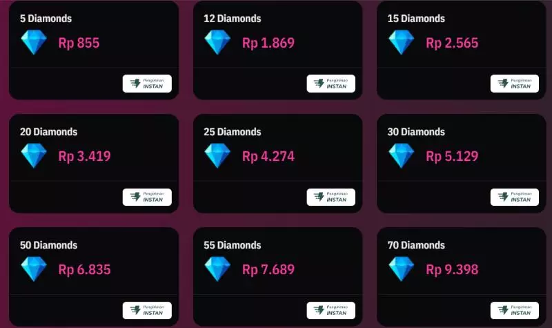 harga diamond ff di papipum